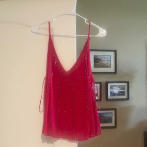 Free People fuchsia crop top (never worn)